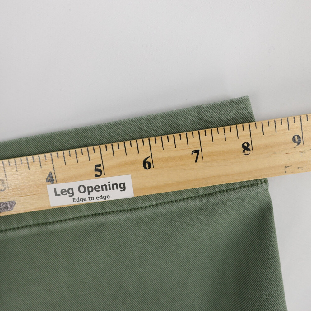 Spanx Stretch Twill Pants Womens S  Petite Green Cropped Wide Leg High Rise - Picture 8 of 11